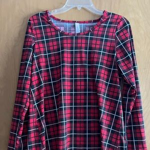 LuLaRoe red plaid shirt
